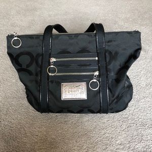 REDUCED Large black coach shoulder bag
